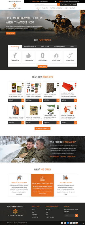 Web Design by pb for LIMA-TANGO Survival | Design: #33817159