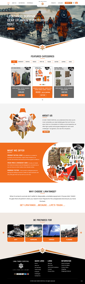 Web Design by pb for LIMA-TANGO Survival | Design: #33817160