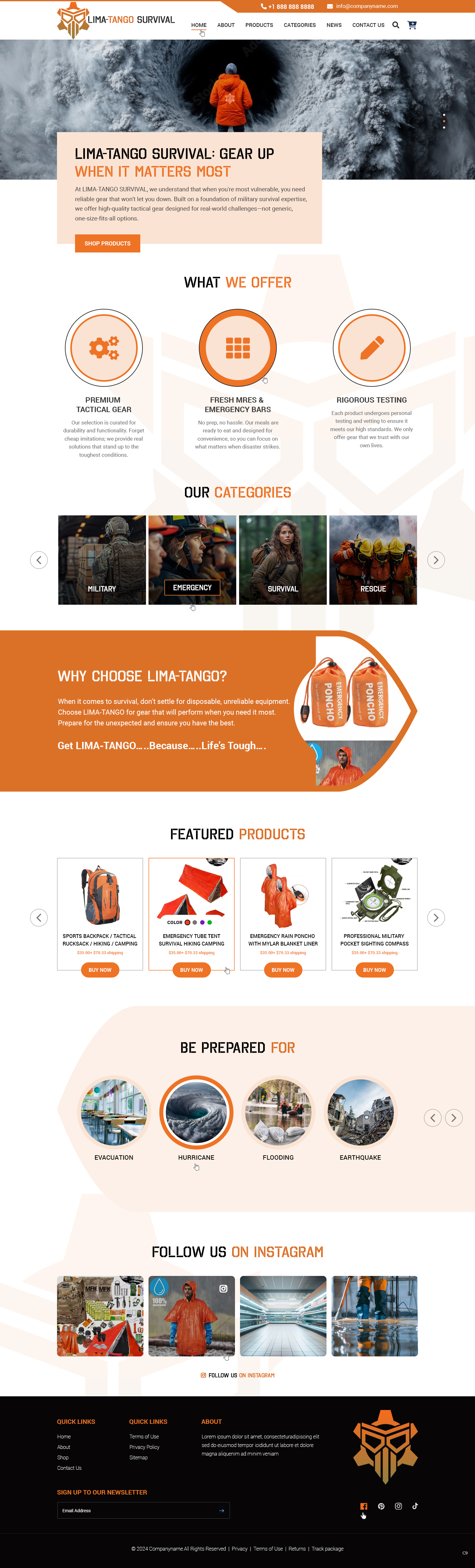Diseño Web por pb para LIMA-TANGO Survival | Diseño #33825311
