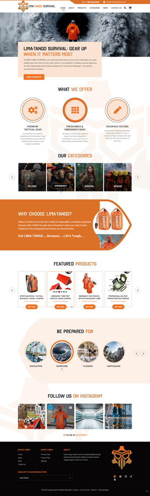 Web Design by pb for LIMA-TANGO Survival | Design: #33825311