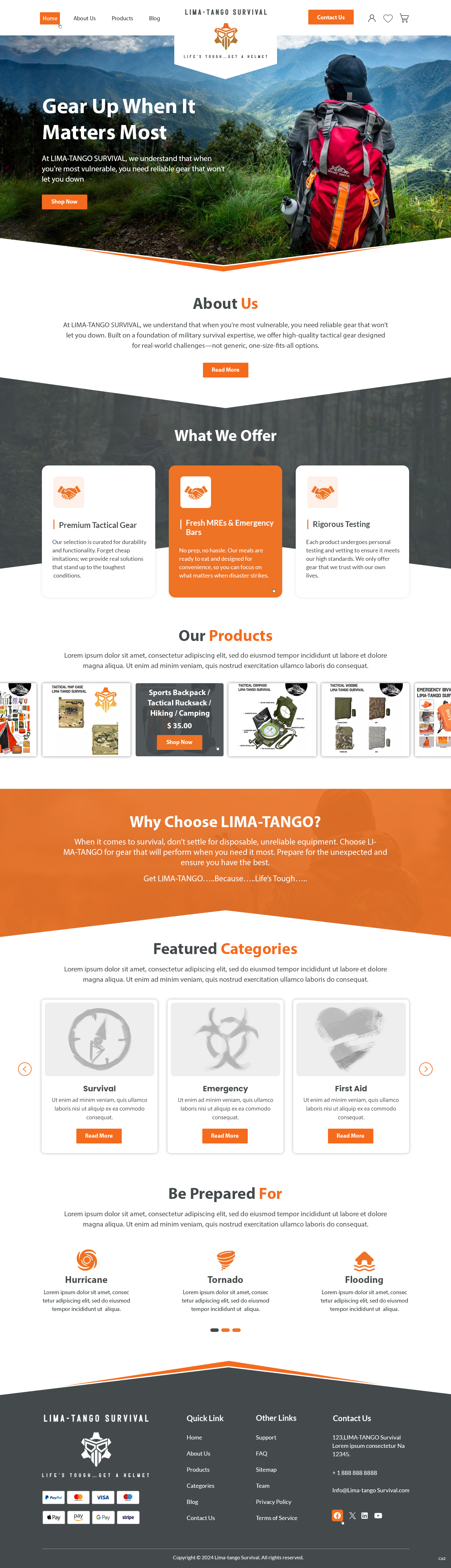 Web Design by pb for LIMA-TANGO Survival | Design #33825313