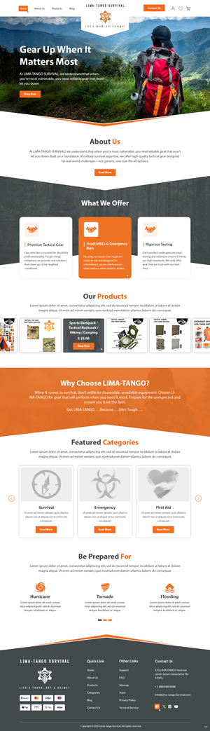 Web Design by pb for LIMA-TANGO Survival | Design: #33825313