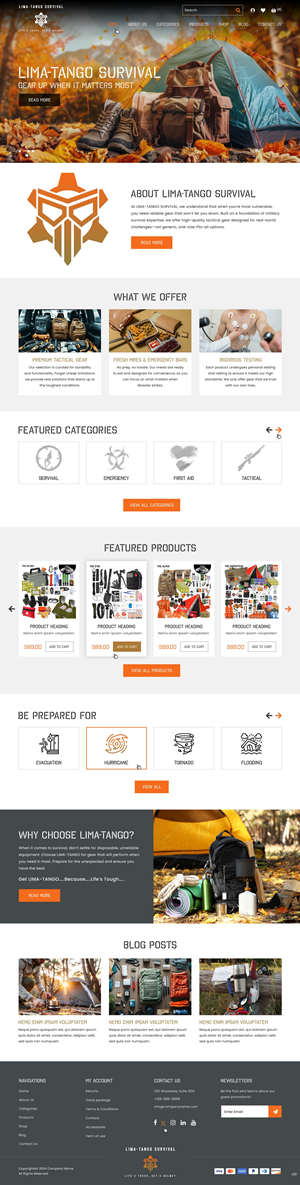 Web Design by pb for LIMA-TANGO Survival | Design: #33825314