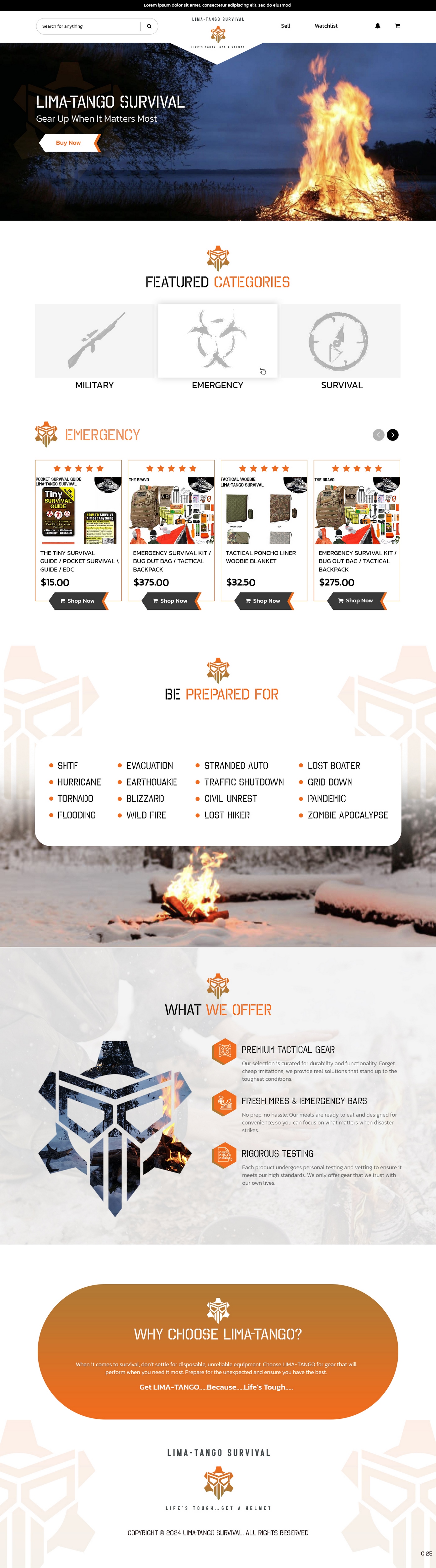 Web Design by pb for LIMA-TANGO Survival | Design #33825315
