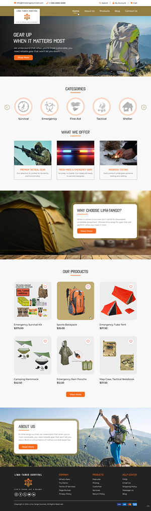 Web Design by pb for LIMA-TANGO Survival | Design: #33825318