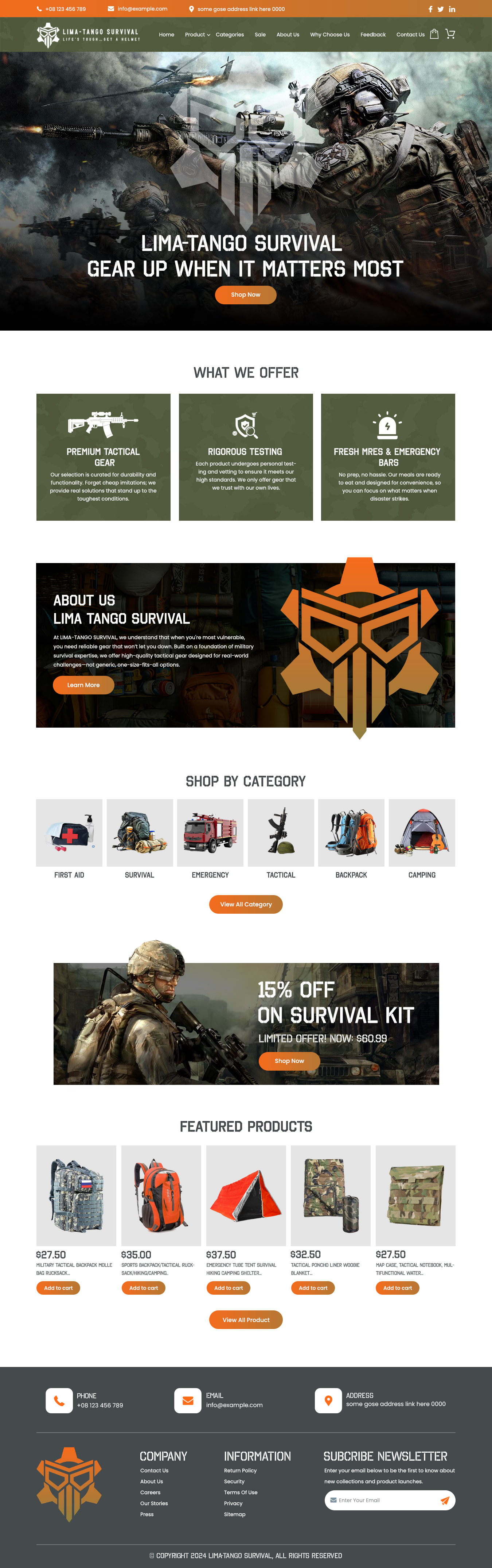 Web-Design von nzdesigners für LIMA-TANGO Survival | Design #33827353