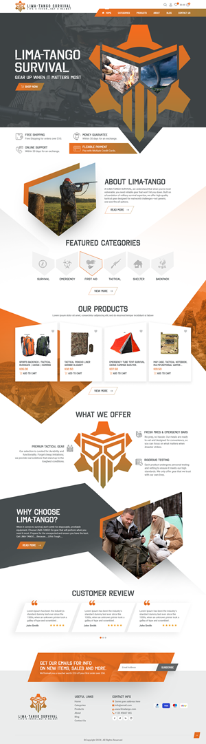 Web Design by nzdesigners for LIMA-TANGO Survival | Design: #33827354