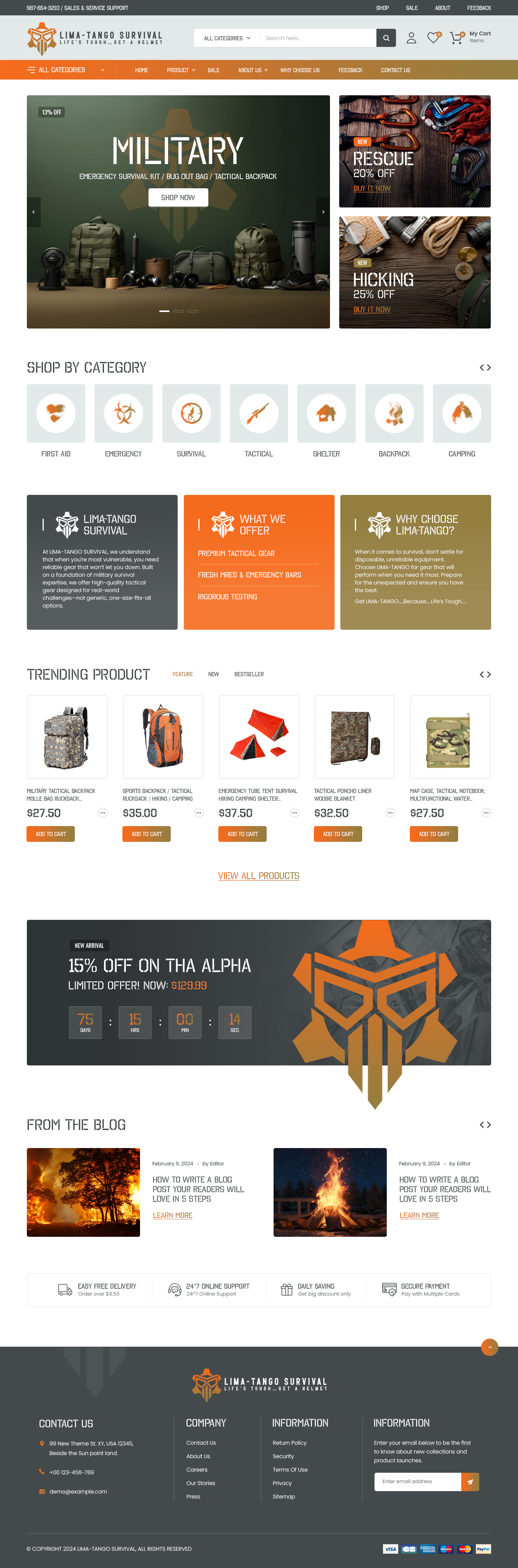Web Design by nzdesigners for LIMA-TANGO Survival | Design #33827355