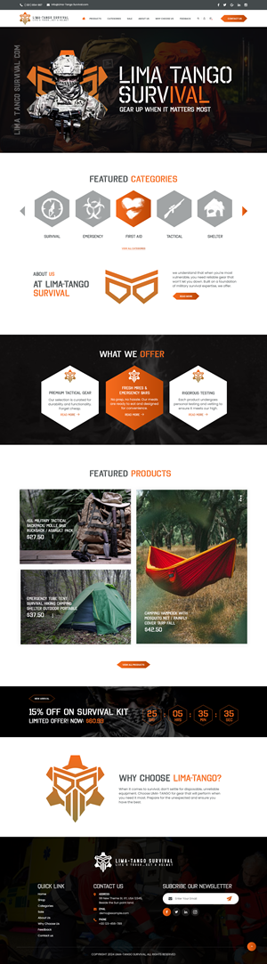 Web Design by nzdesigners for LIMA-TANGO Survival | Design: #33827356