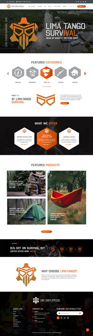 Web Design by nzdesigners for LIMA-TANGO Survival | Design: #33839303