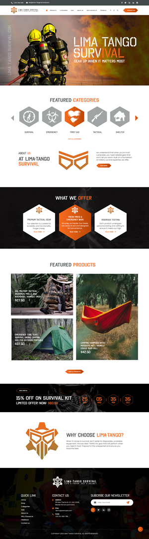 Web Design by nzdesigners for LIMA-TANGO Survival | Design: #33839304
