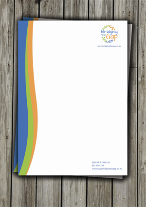 Letterhead Design by Armin Shohrati for Bridging the Gap | Design: #3131331