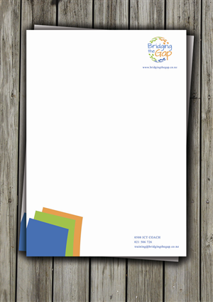 Letterhead Design by Armin Shohrati for Bridging the Gap | Design: #3131337