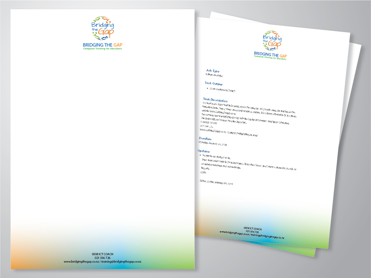 Letterhead Design by GB Graphics for Bridging the Gap | Design #3130541