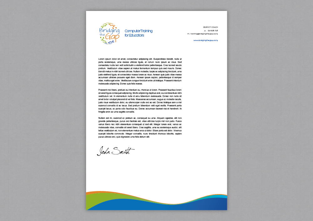 Letterhead Design by topper for Bridging the Gap | Design #3102333