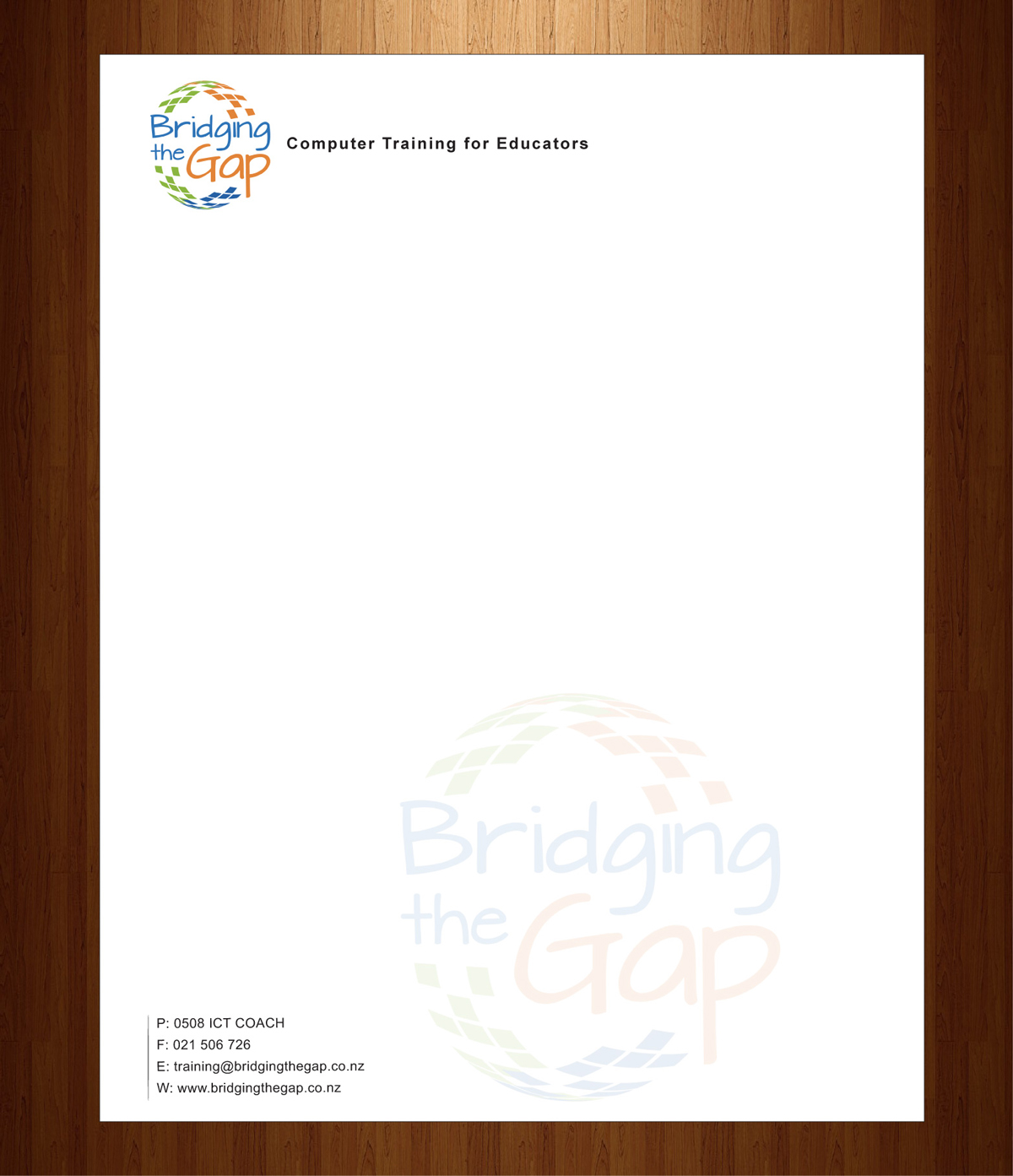 Letterhead Design by HarmiDesigning for Bridging the Gap | Design #3116005
