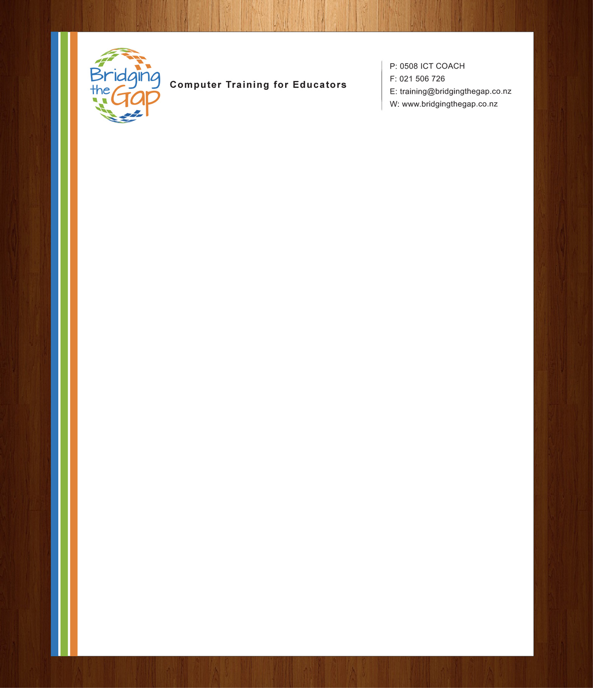 Letterhead Design by HarmiDesigning for Bridging the Gap | Design #3116006