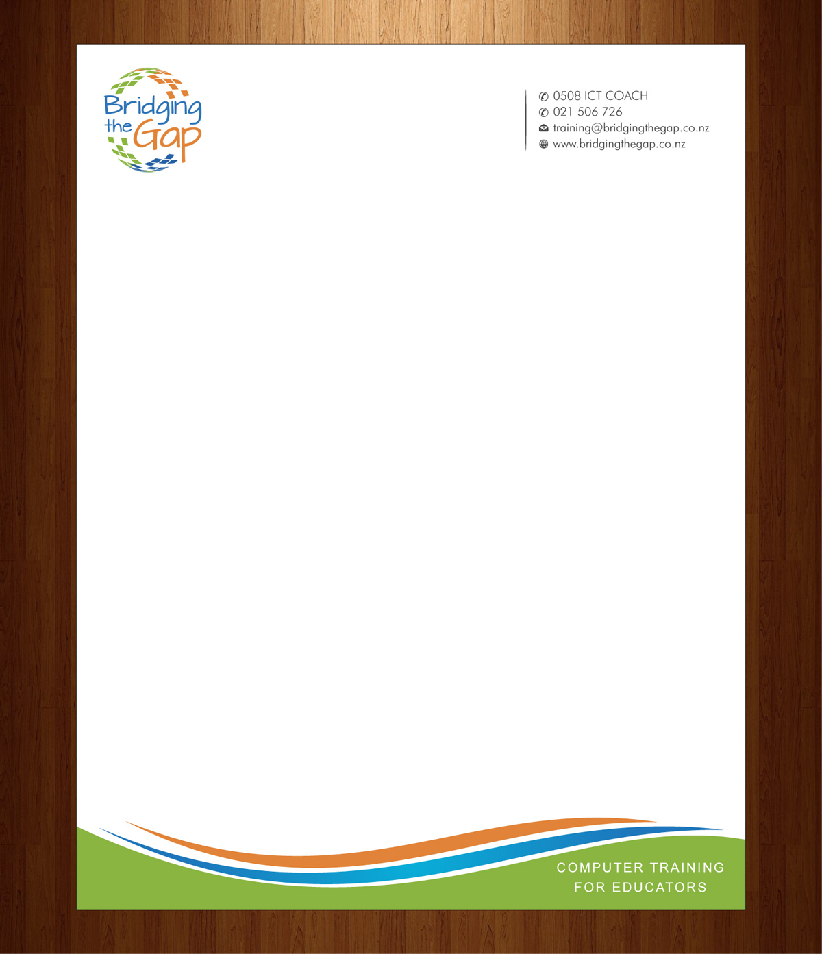 Letterhead Design by HarmiDesigning for Bridging the Gap | Design #3116018