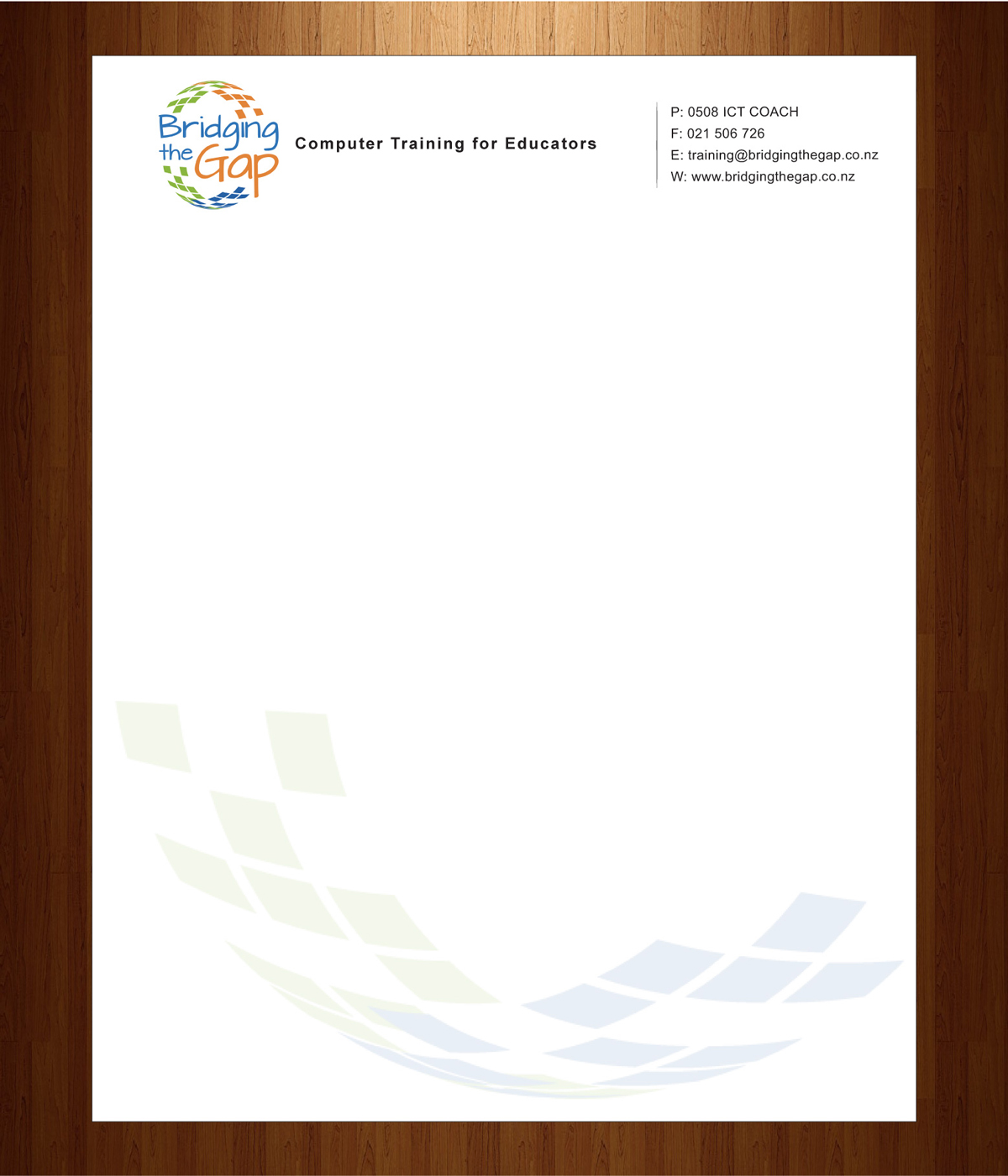 Letterhead Design by HarmiDesigning for Bridging the Gap | Design #3116024
