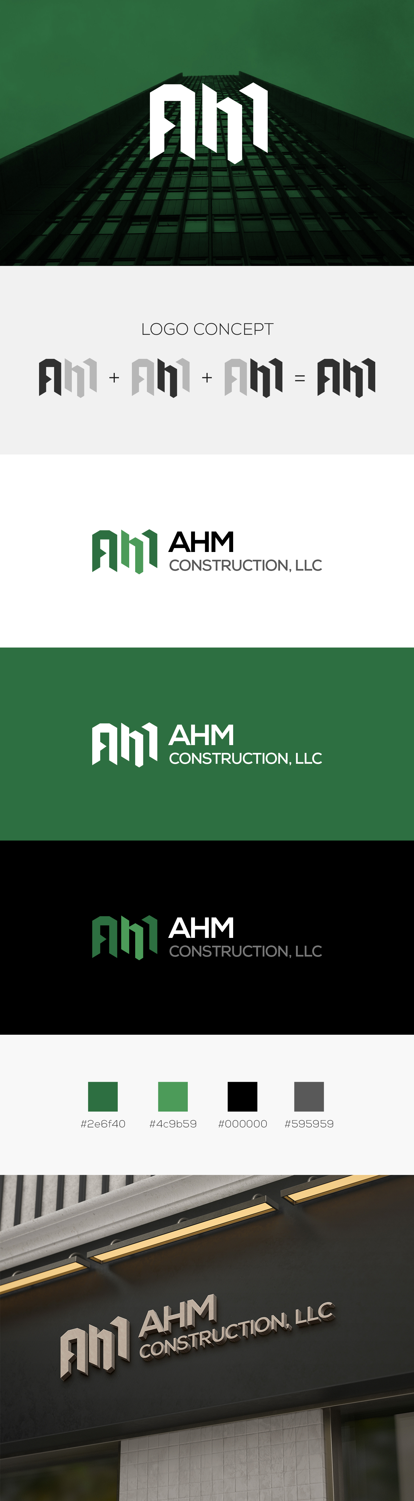 Logo Design by Design Athics for AHM Construction, LLC | Design #33808735