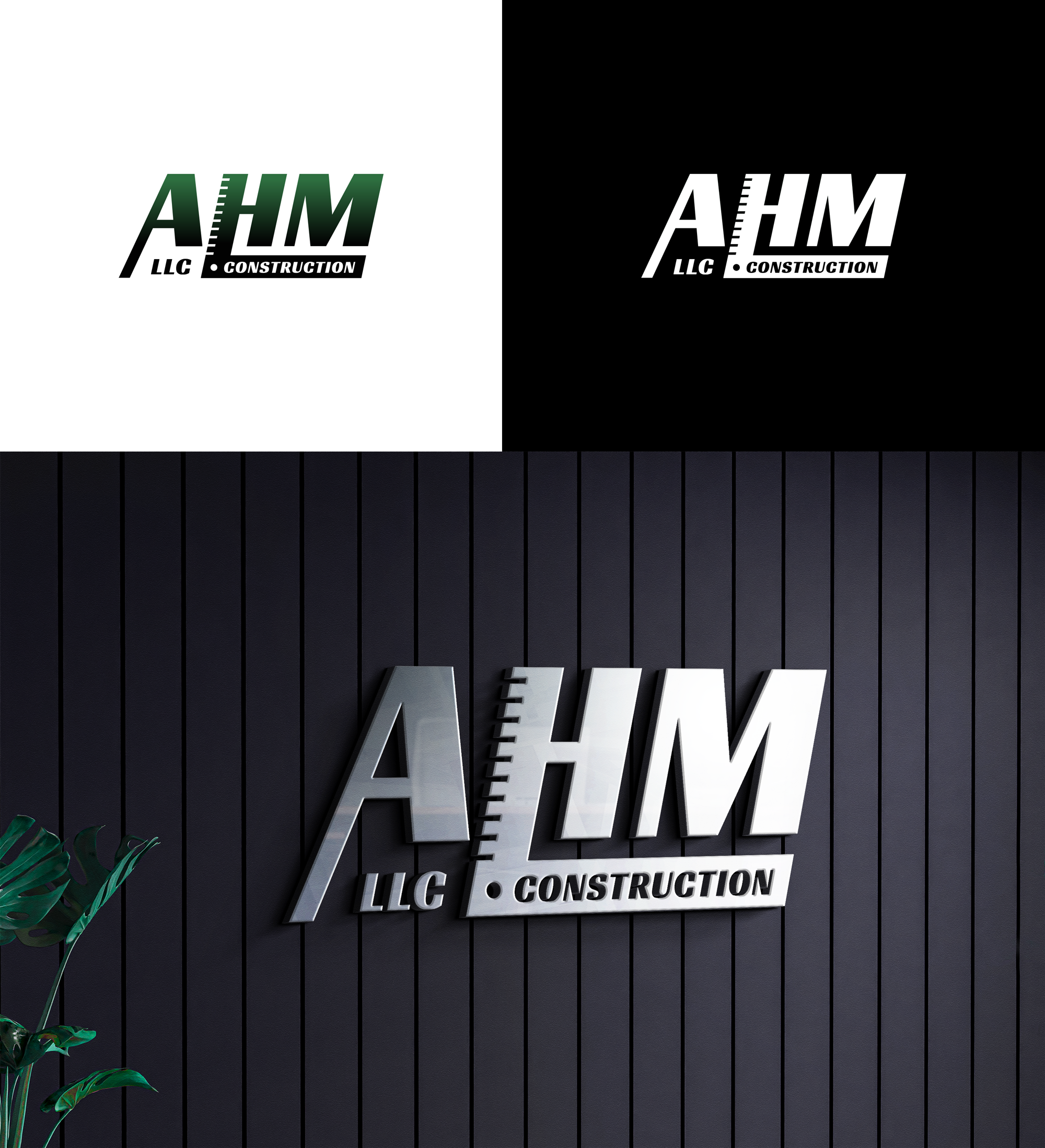 Logo Design by RA-bica for AHM Construction, LLC | Design #33805178