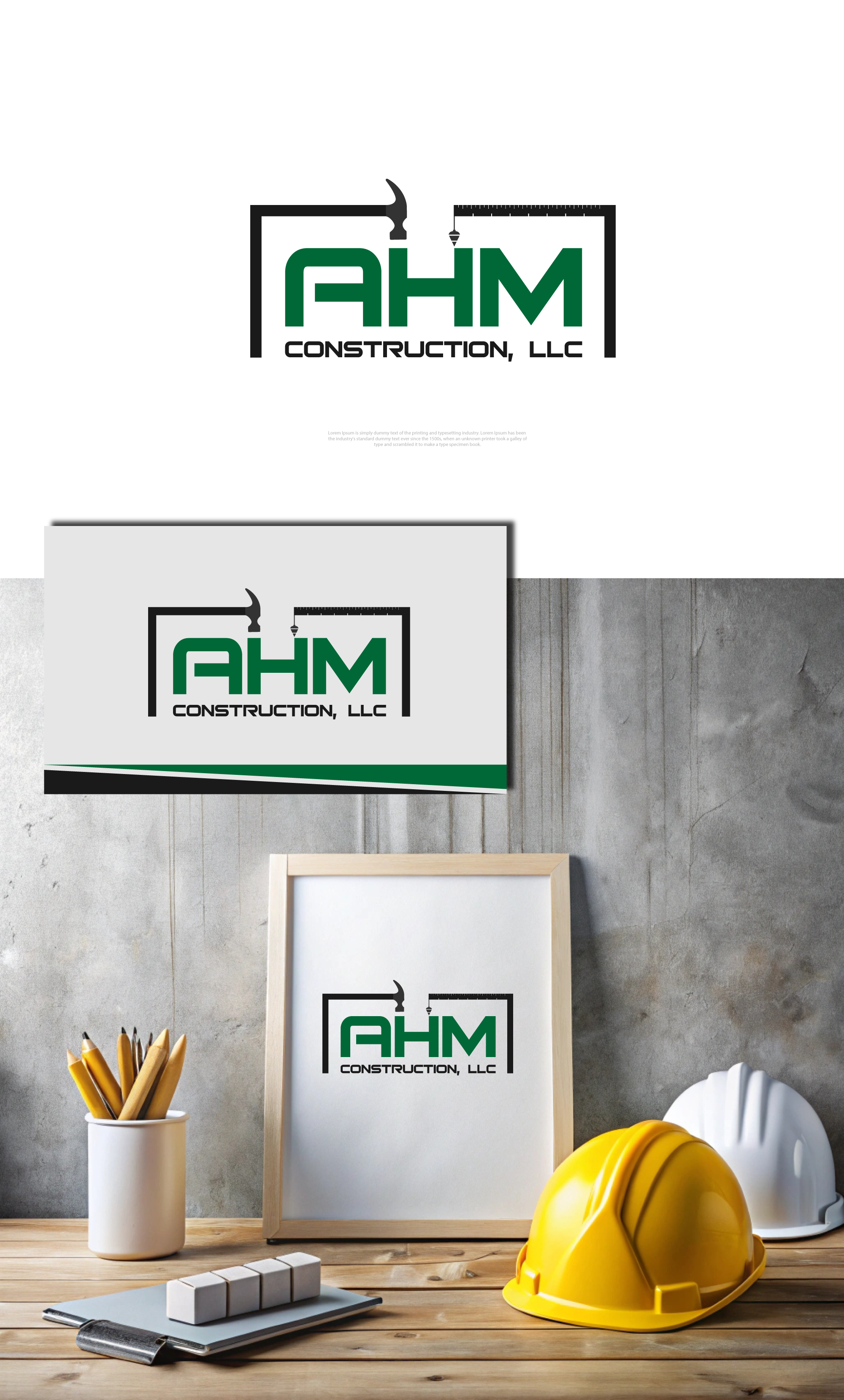 Design de Logo par Creative-Finger pour AHM Construction, LLC | Design #33804180