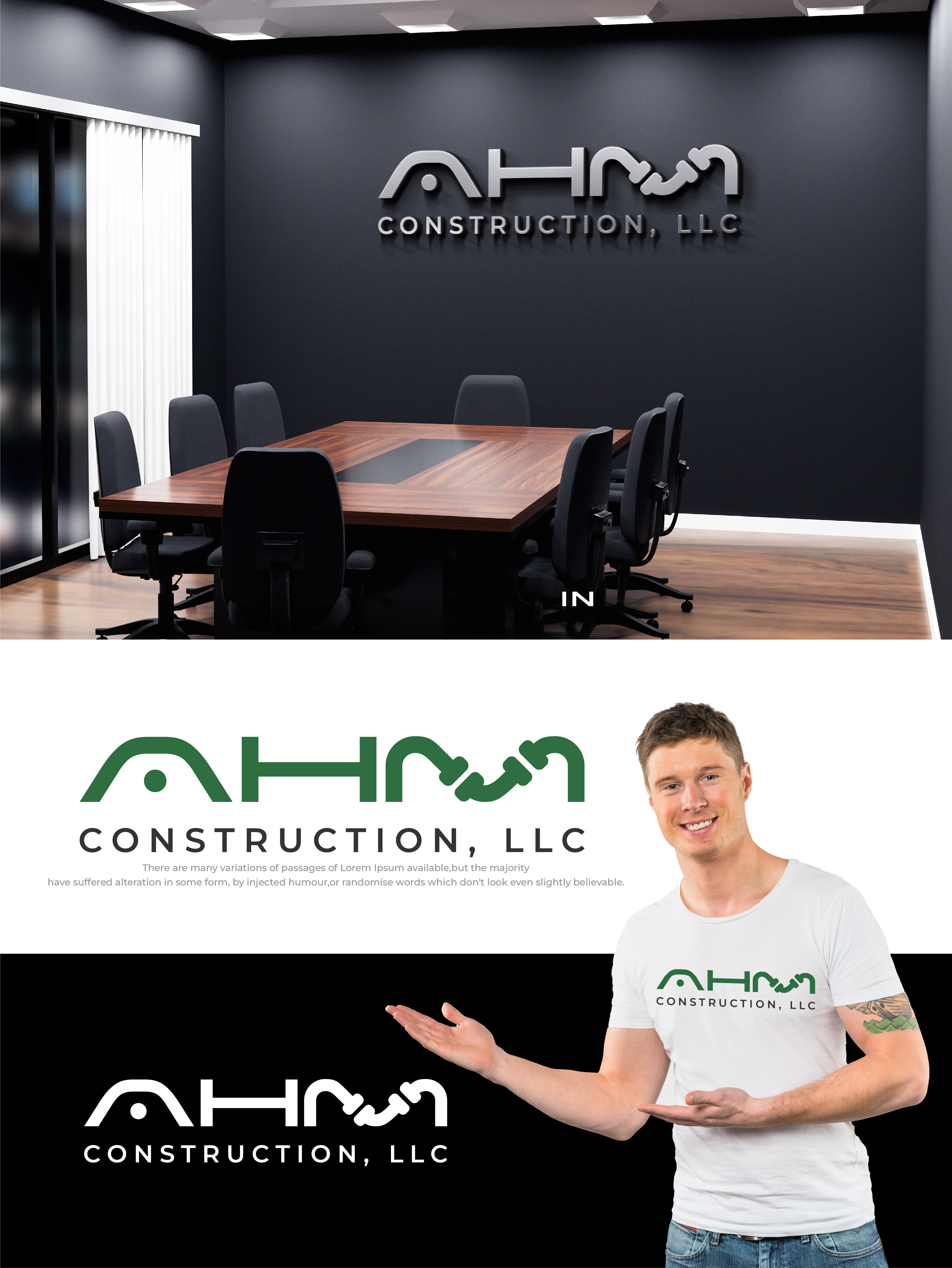 Logo Design by AliArsh for AHM Construction, LLC | Design #33810584