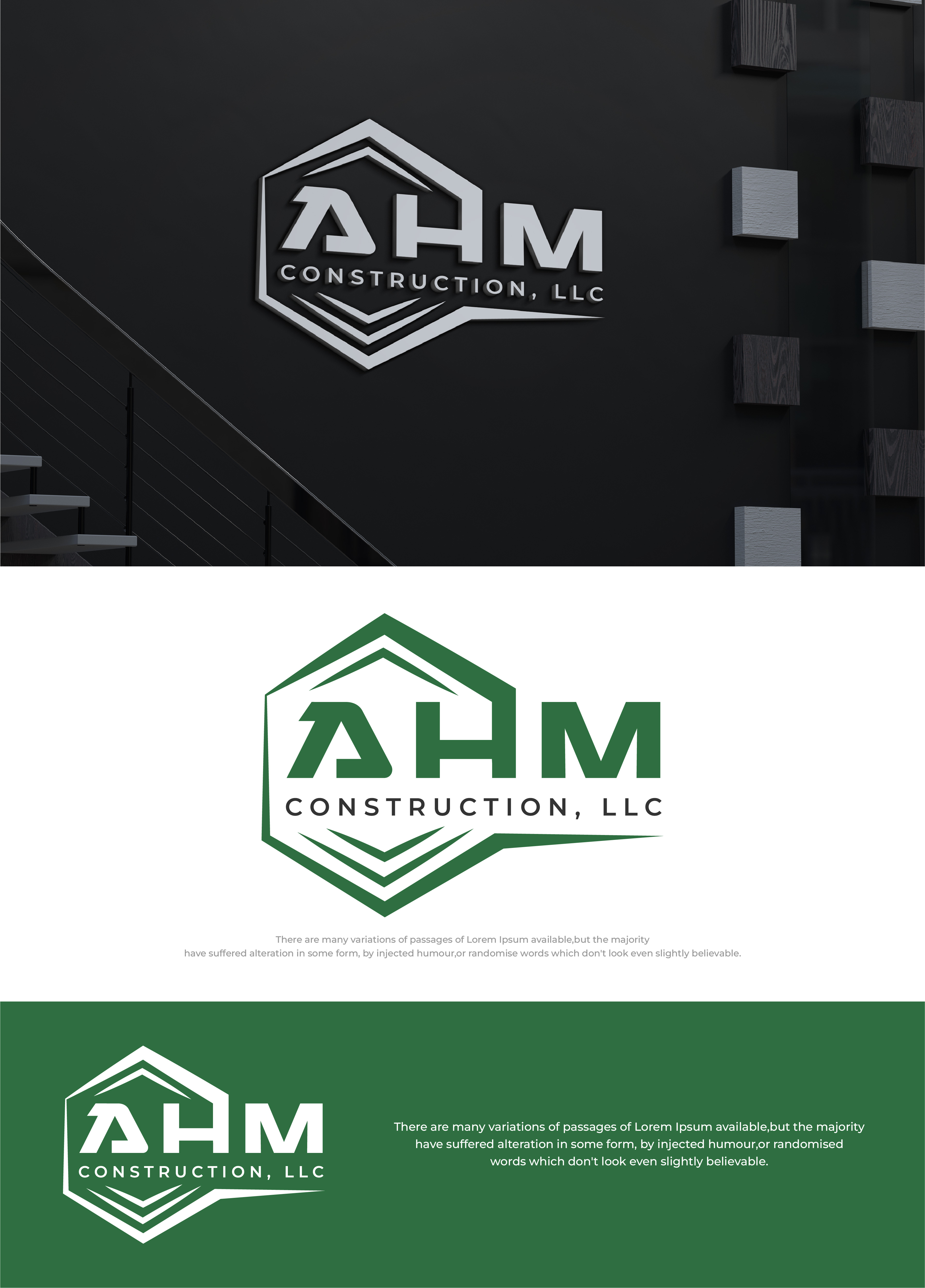 Diseño de Logo por AliArsh para AHM Construction, LLC | Diseño #33810729