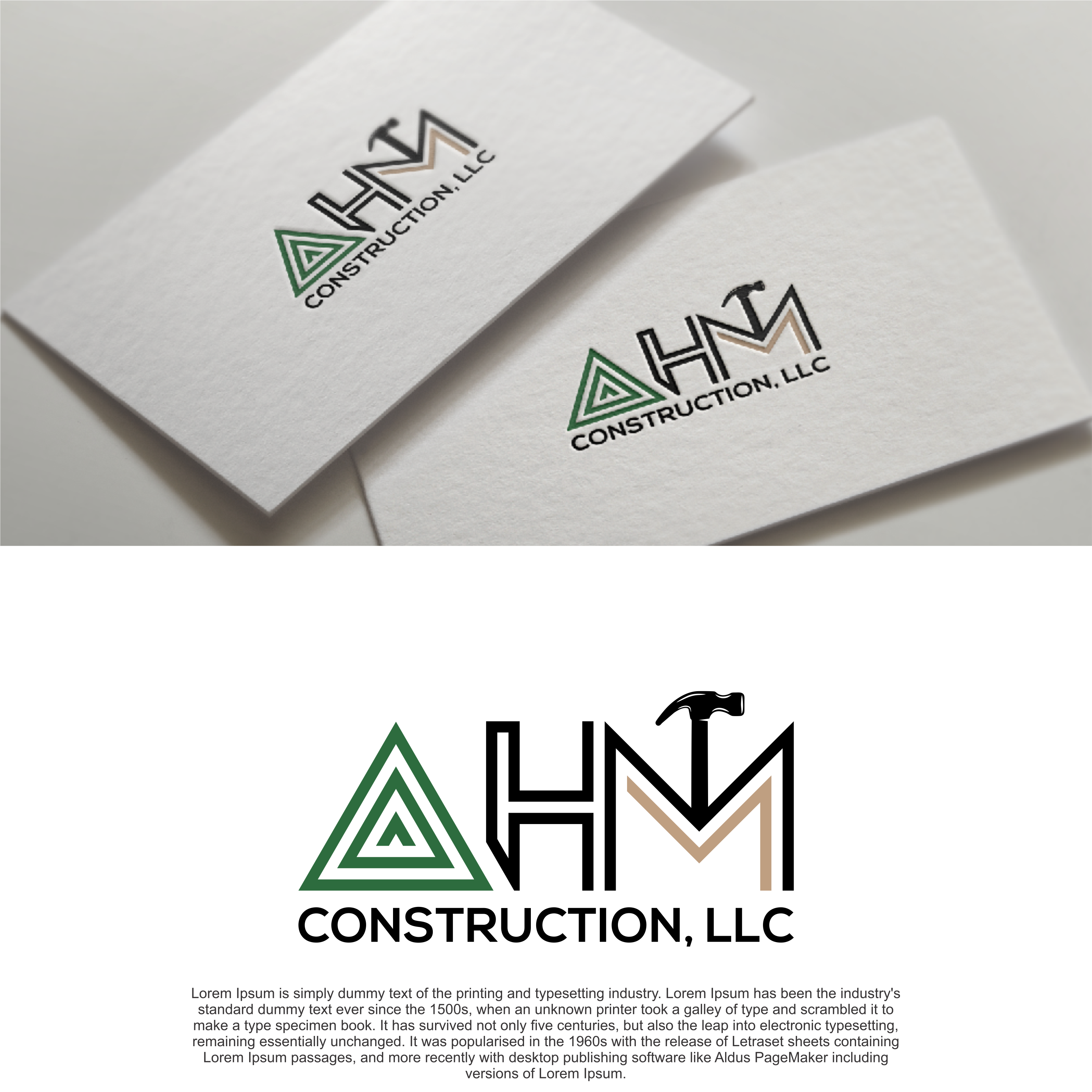Diseño de Logo por diego costa para AHM Construction, LLC | Diseño #33815635