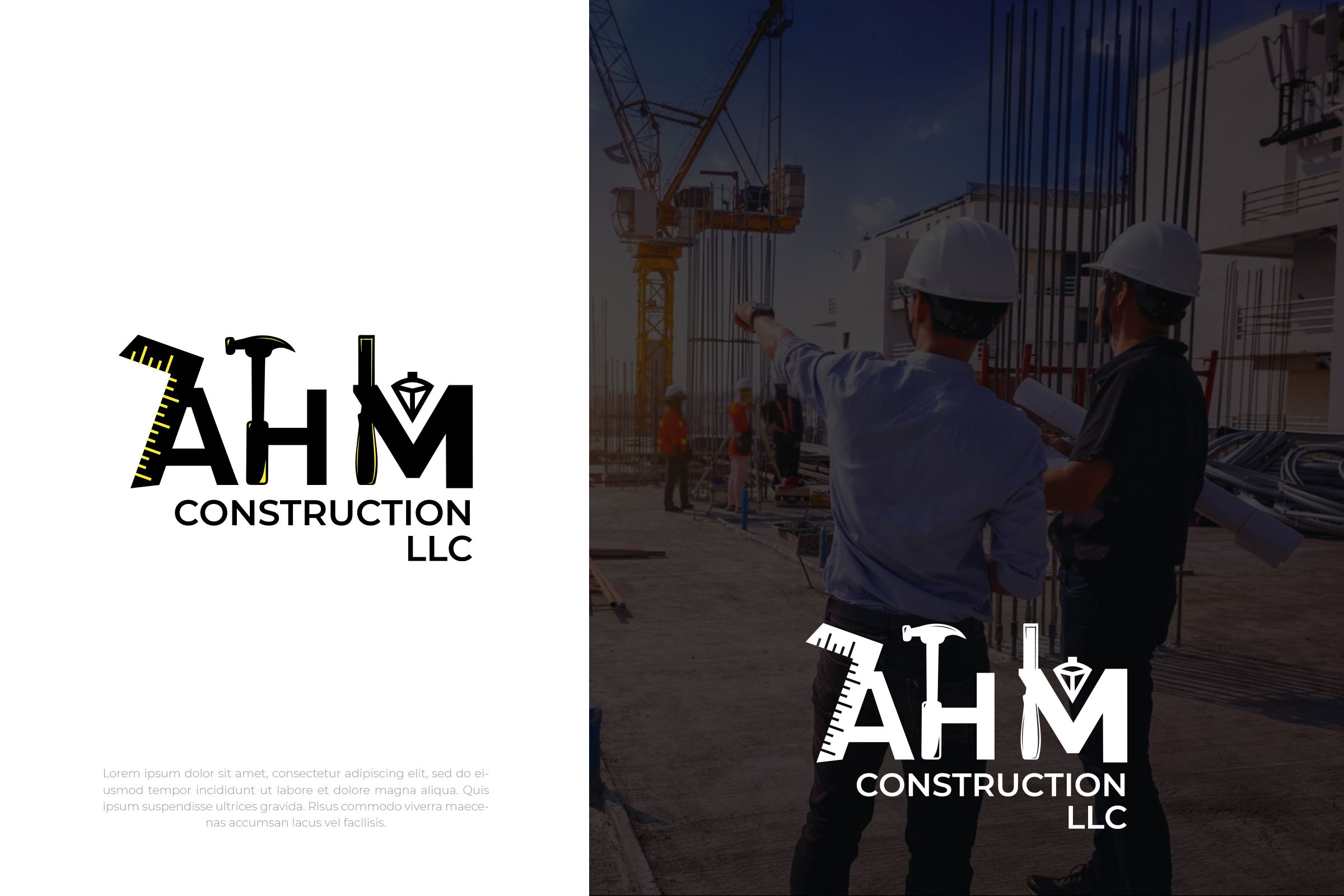 Diseño de Logo por vramar.roy para AHM Construction, LLC | Diseño #33809939