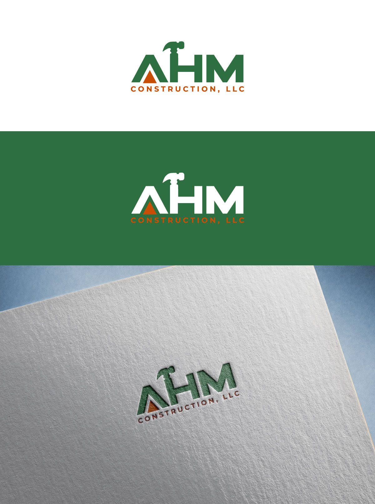Diseño de Logo por flora.c design para AHM Construction, LLC | Diseño #33805886