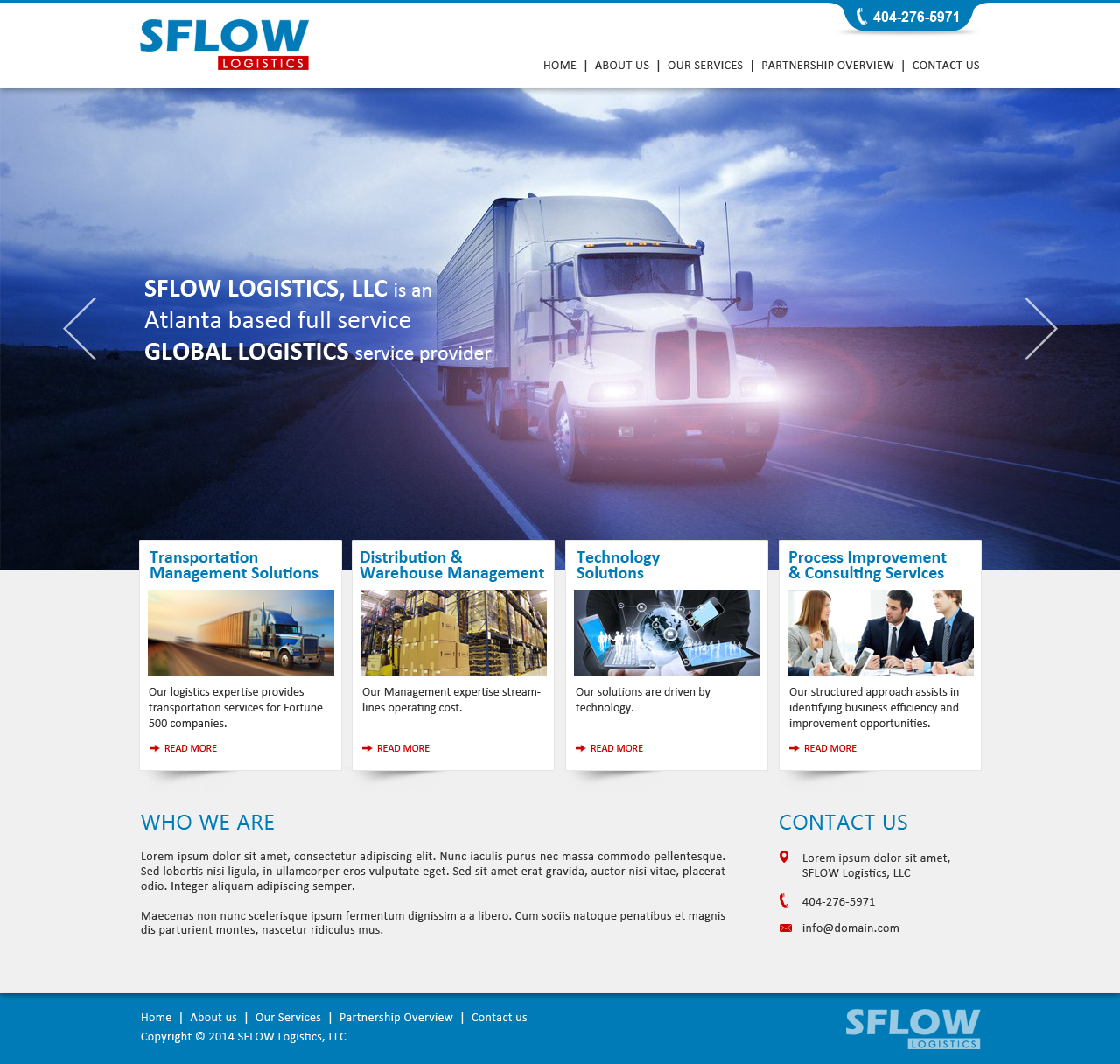 Web Design par Mind Capture Studio pour SFLOW Logistics | Design #3136304