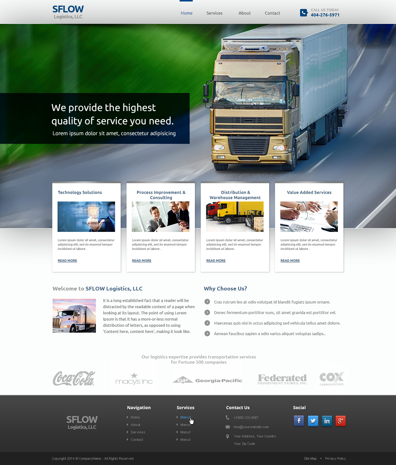 Web Design by Emmanuel for SFLOW Logistics | Design #3199355