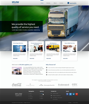 Web Design par Emmanuel pour SFLOW Logistics | Design : #3199355