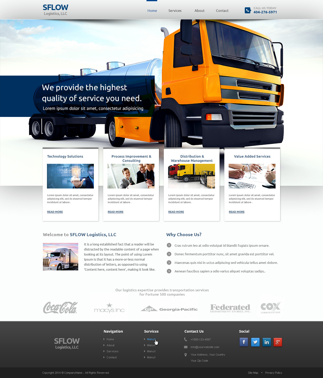 Diseño Web por Emmanuel para SFLOW Logistics | Diseño #3199357