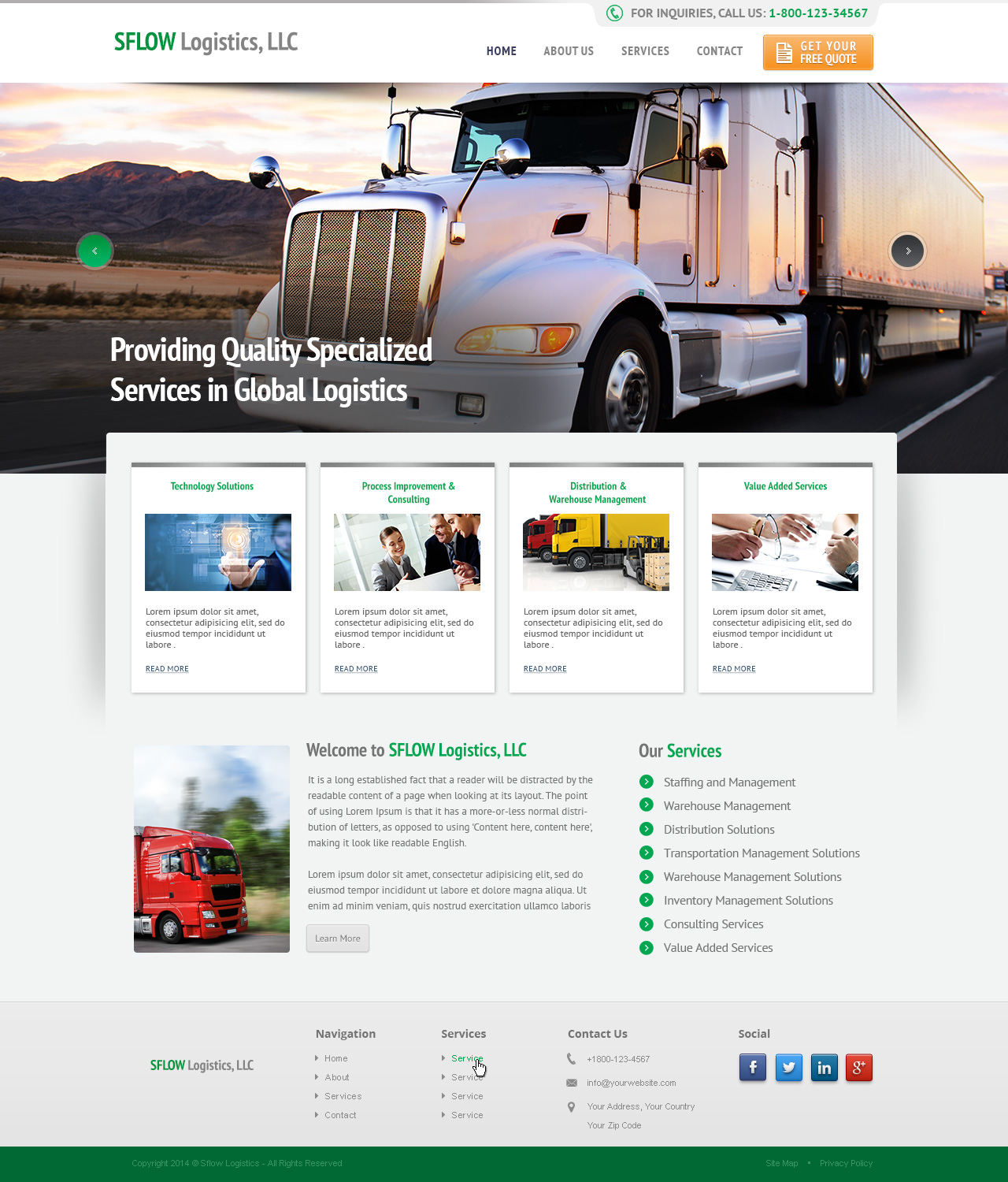 Web Design by Emmanuel for SFLOW Logistics | Design #3199403