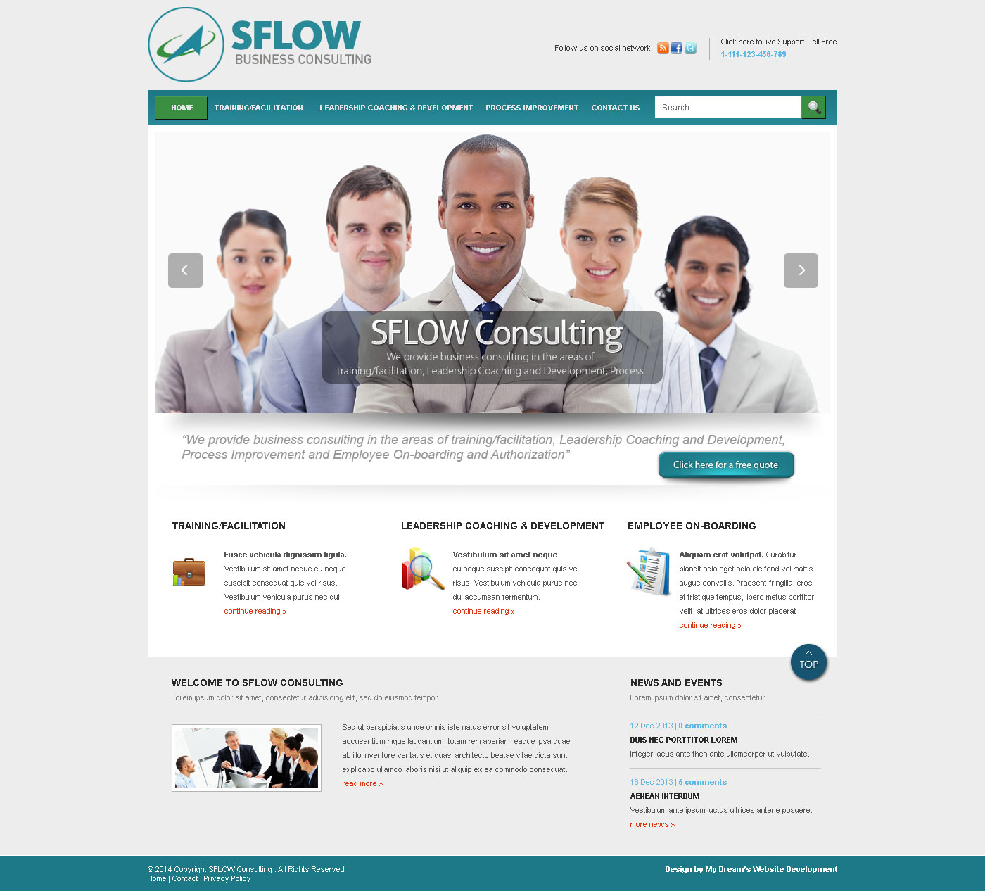 Web Design par My Dream's Website Development pour SFLOW Logistics | Design : #4345767