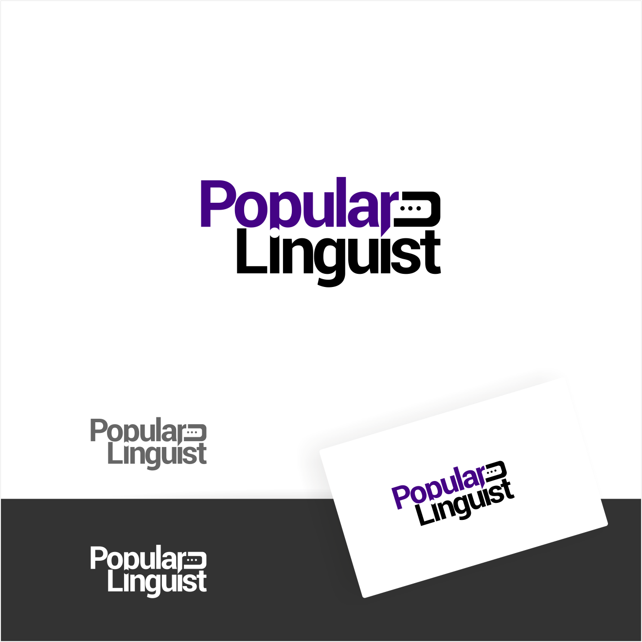 Logo Design by Arham Hidayat for Popular Linguist | Design #33837191