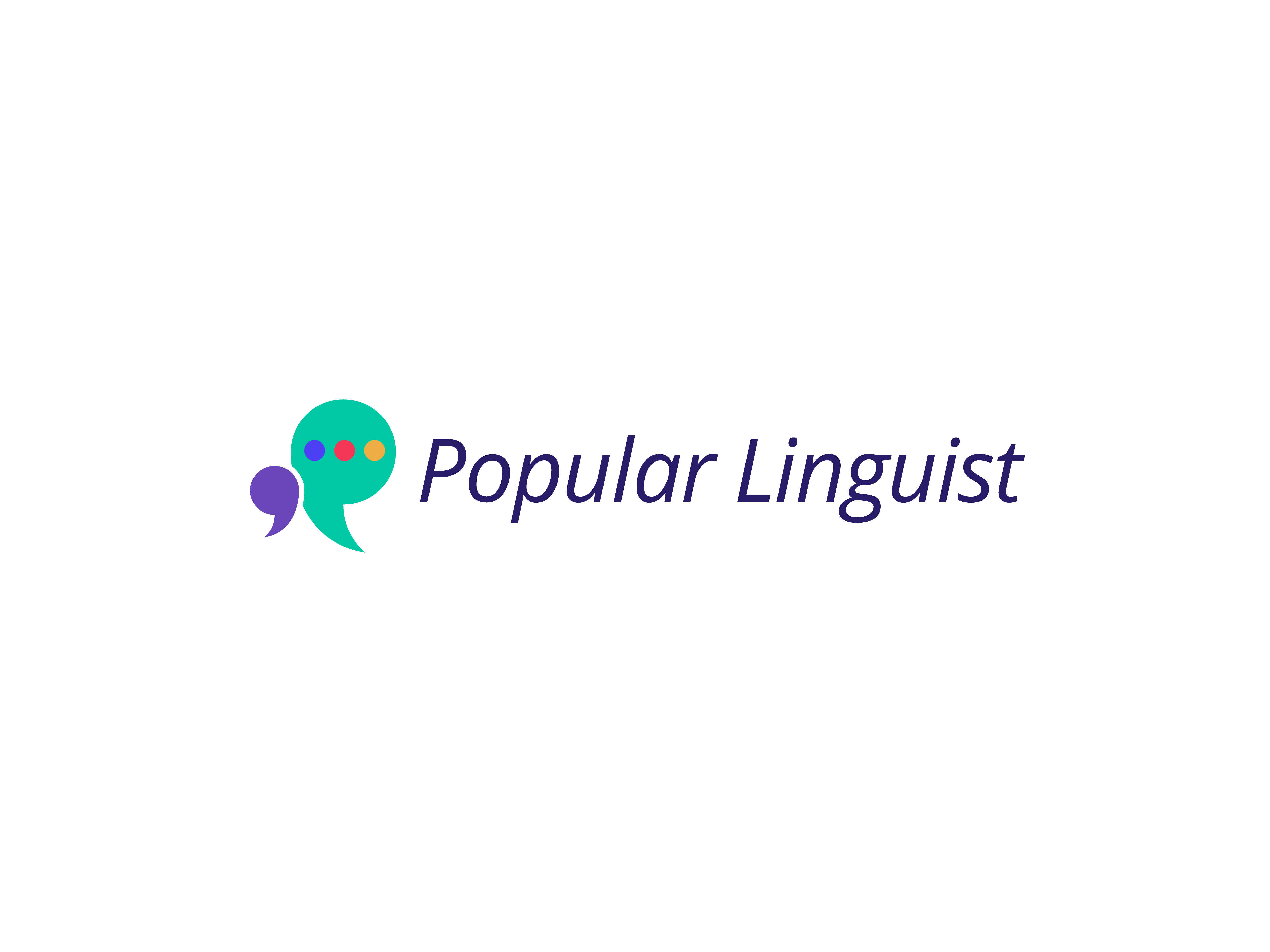 Logo Design by Fahmida Sattar Santa for Popular Linguist | Design #33829124