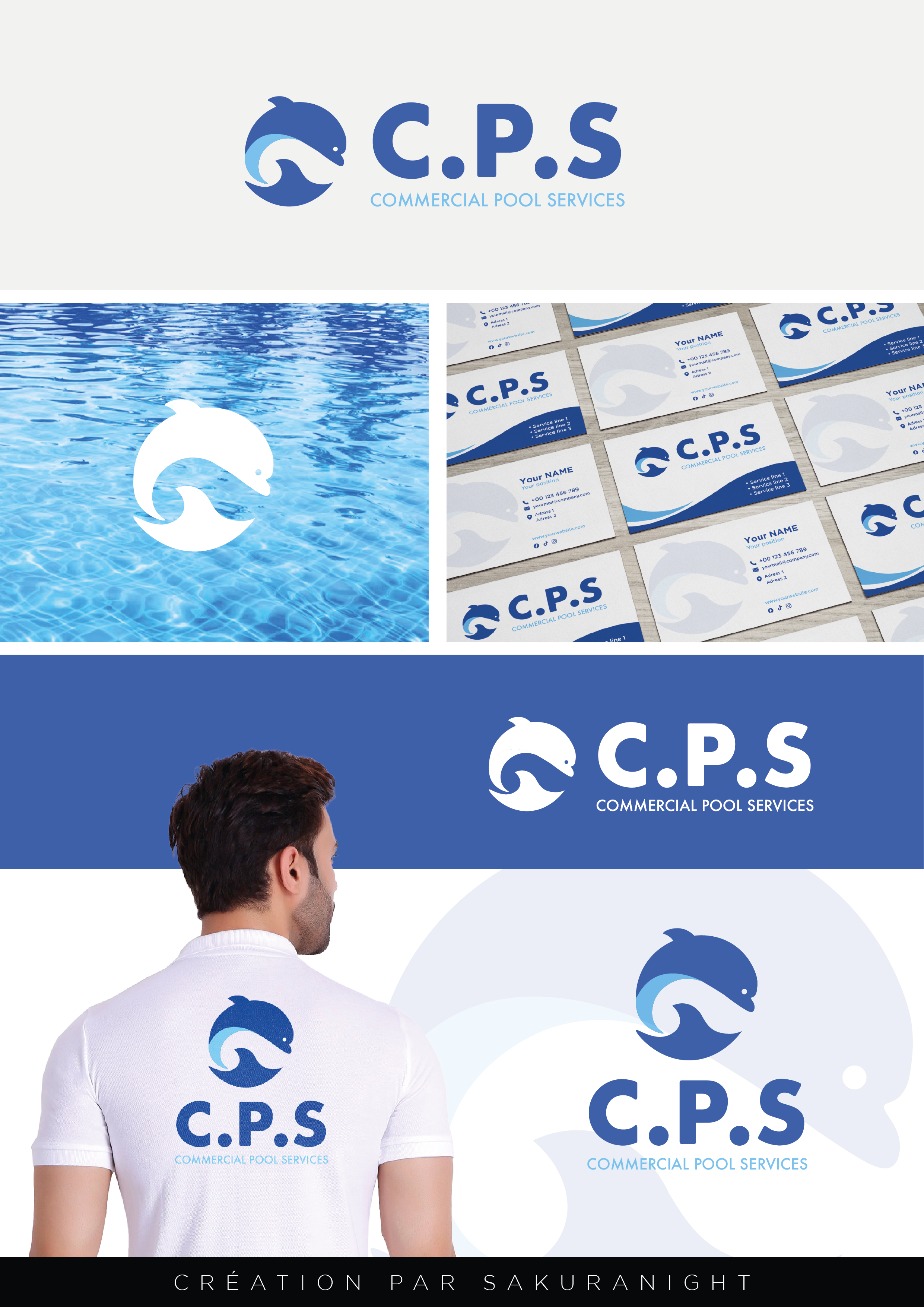 Logo-Design von Sakuranight für Commercial Pool Services | Design #33840994