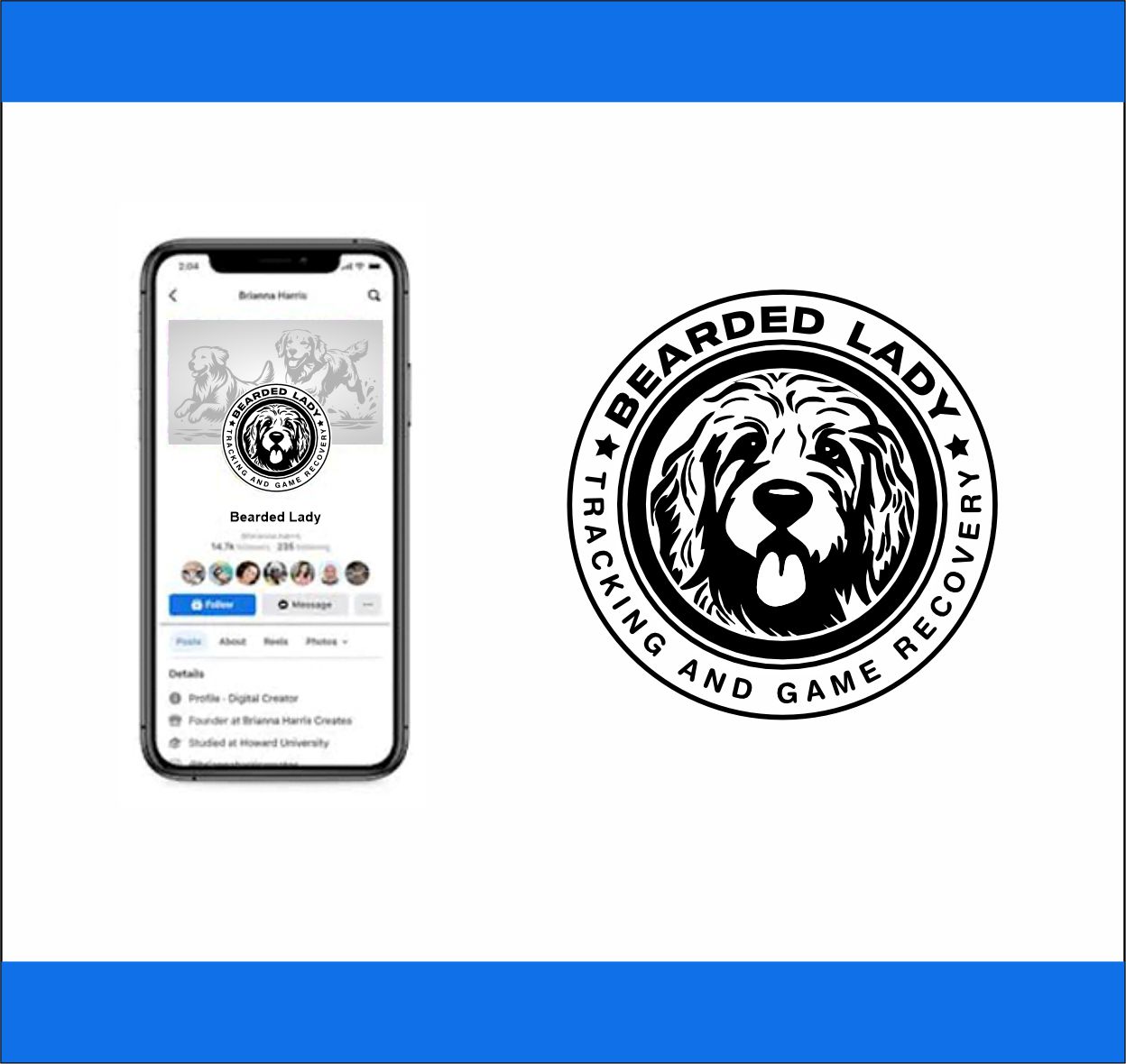 Diseño de Logo por GreendArt para Bearded Lady Tracking and Game Recovery | Diseño #33817713