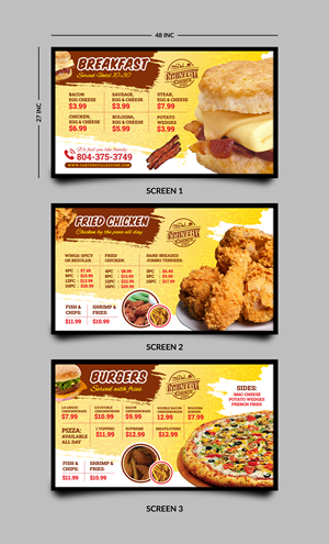 Menu Design by Sun Moon Graphic Designer for this project | Design: #33940782