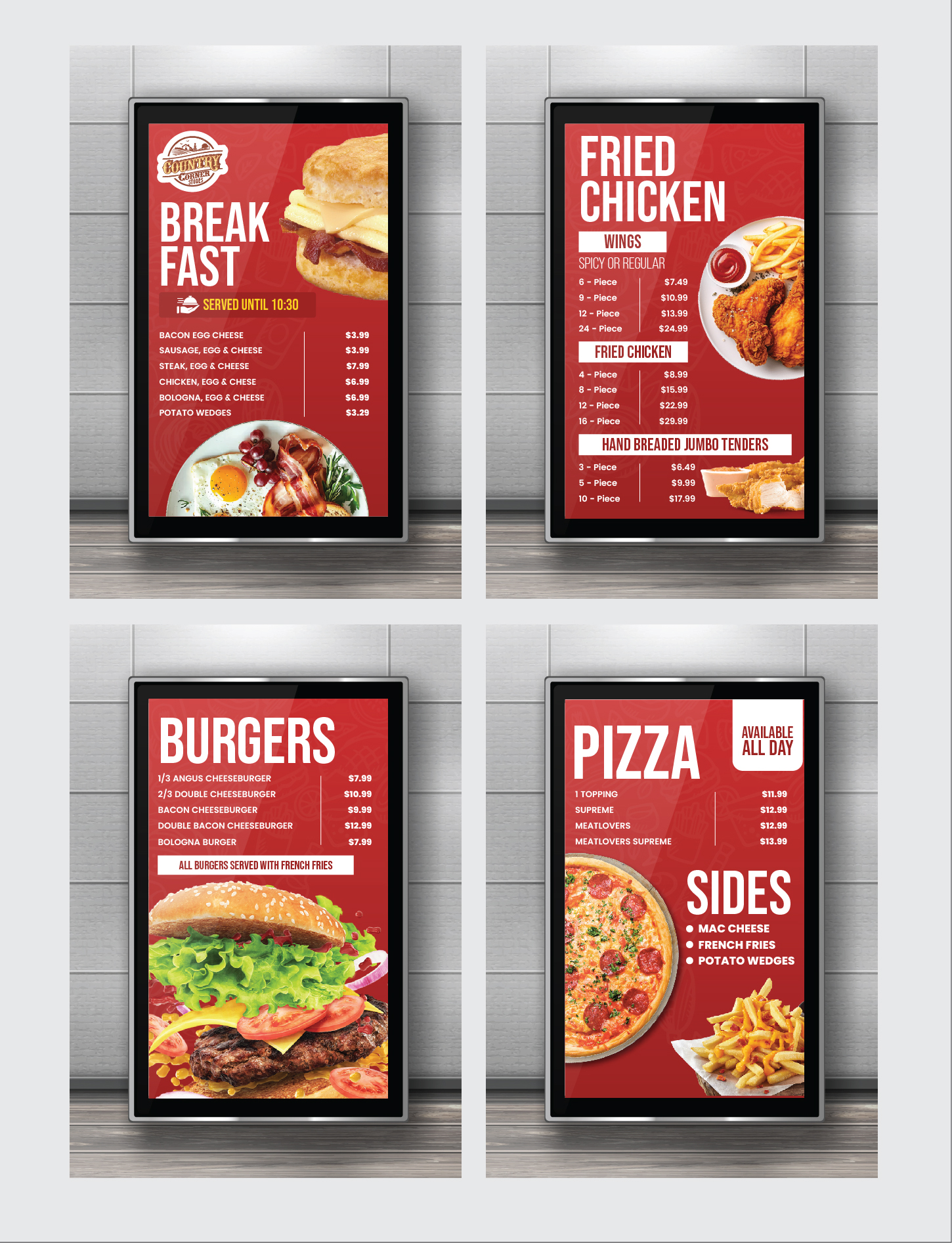 Menu Design by 3Guys for this project | Design #33865327