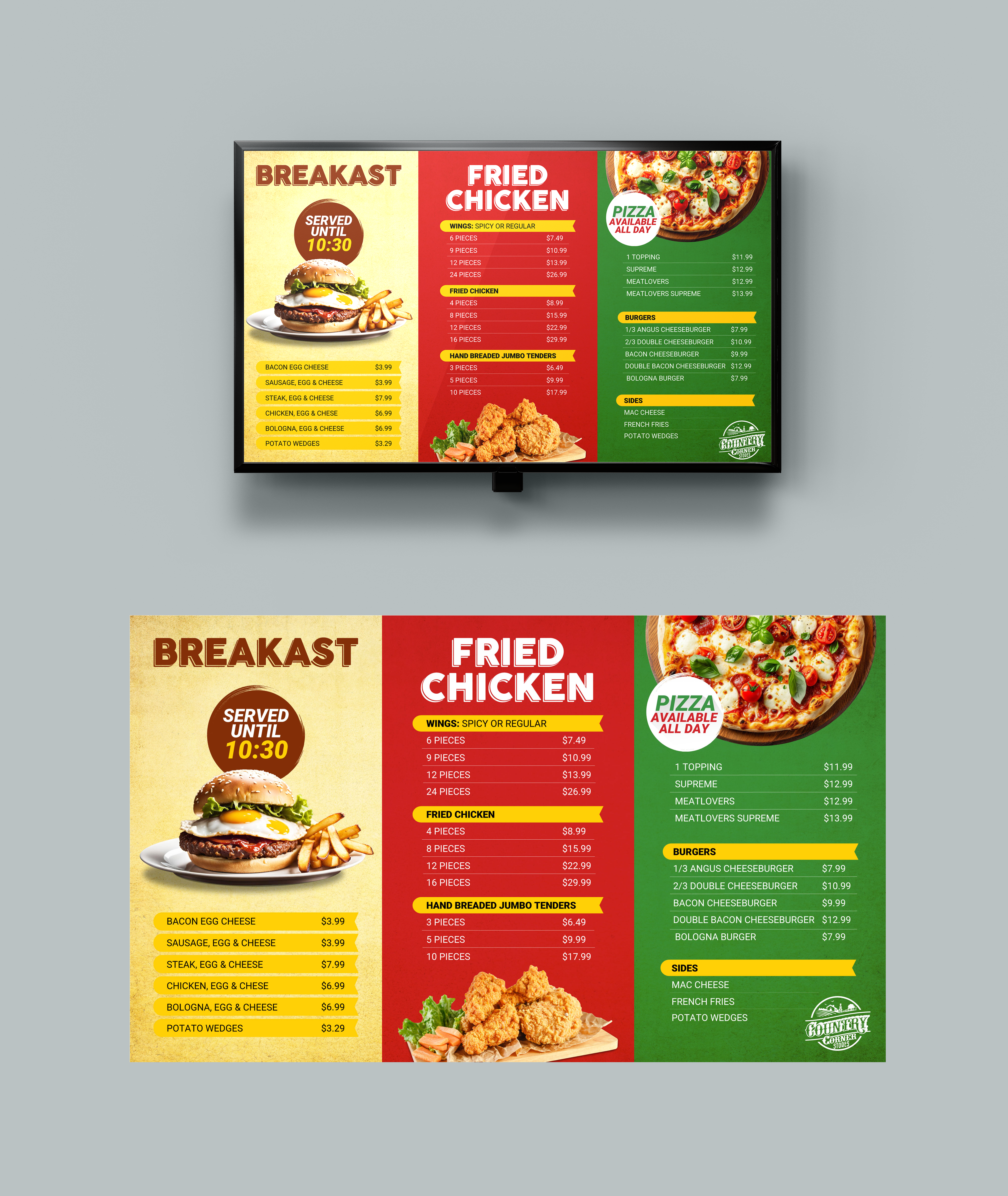 Menu Design by vcreatived for this project | Design #33841820