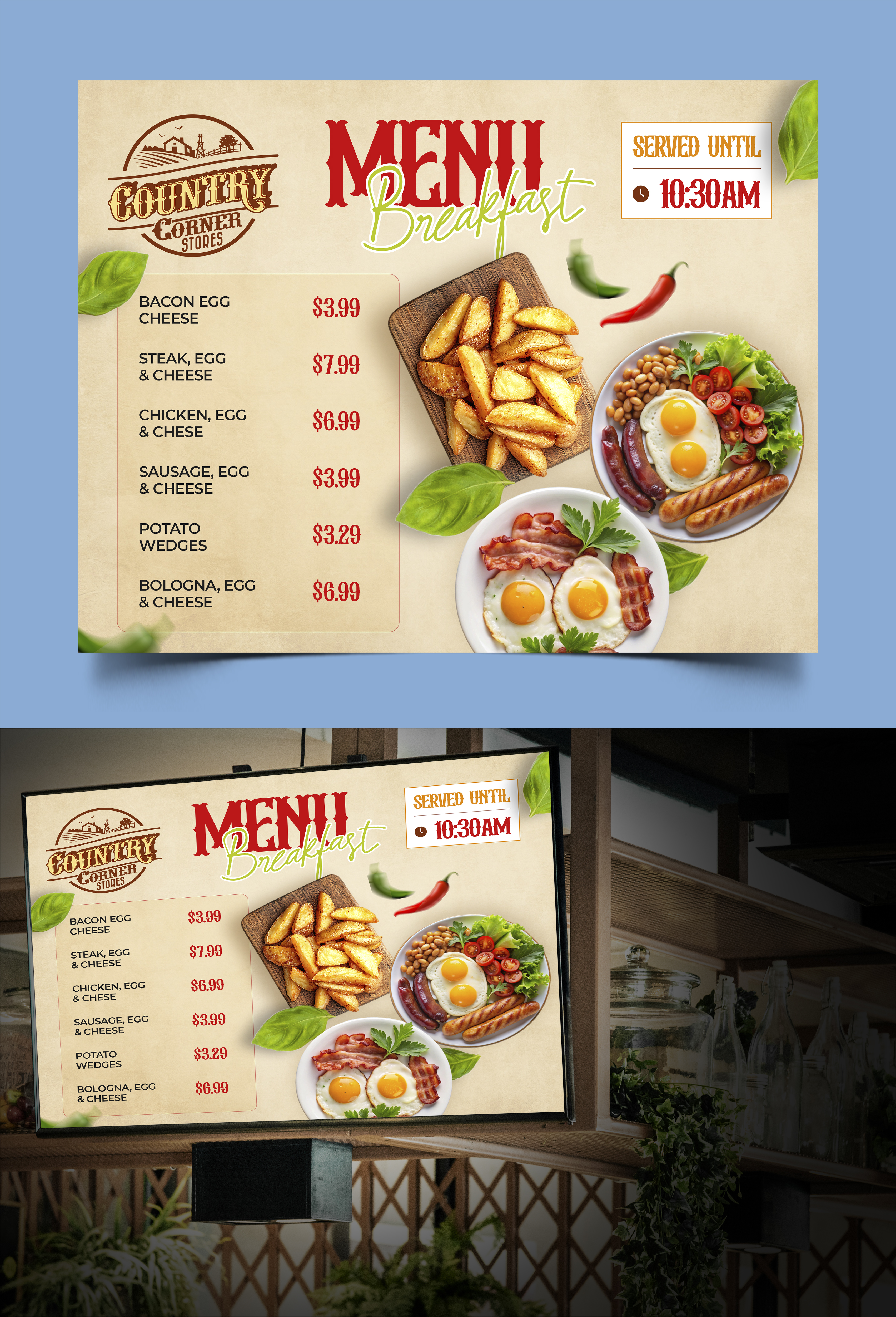 Menu Design by Graphic Guy for this project | Design #33842094