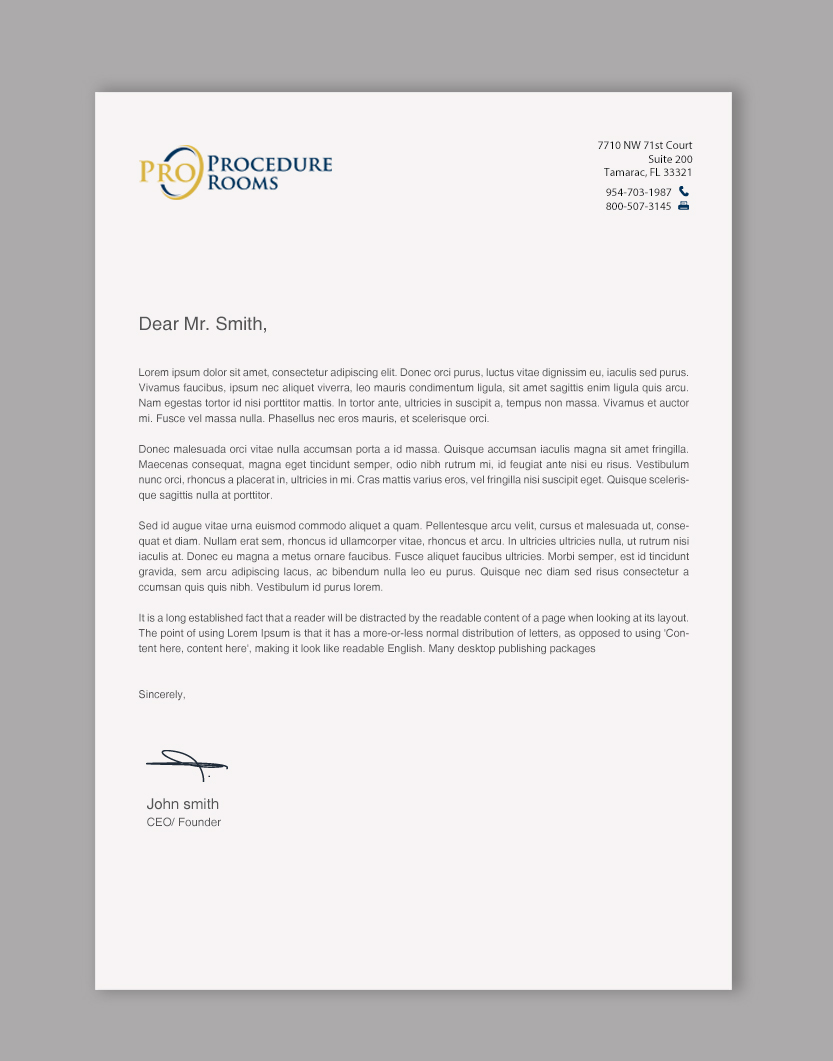 Letterhead Design by Brand aid for this project | Design #33821049