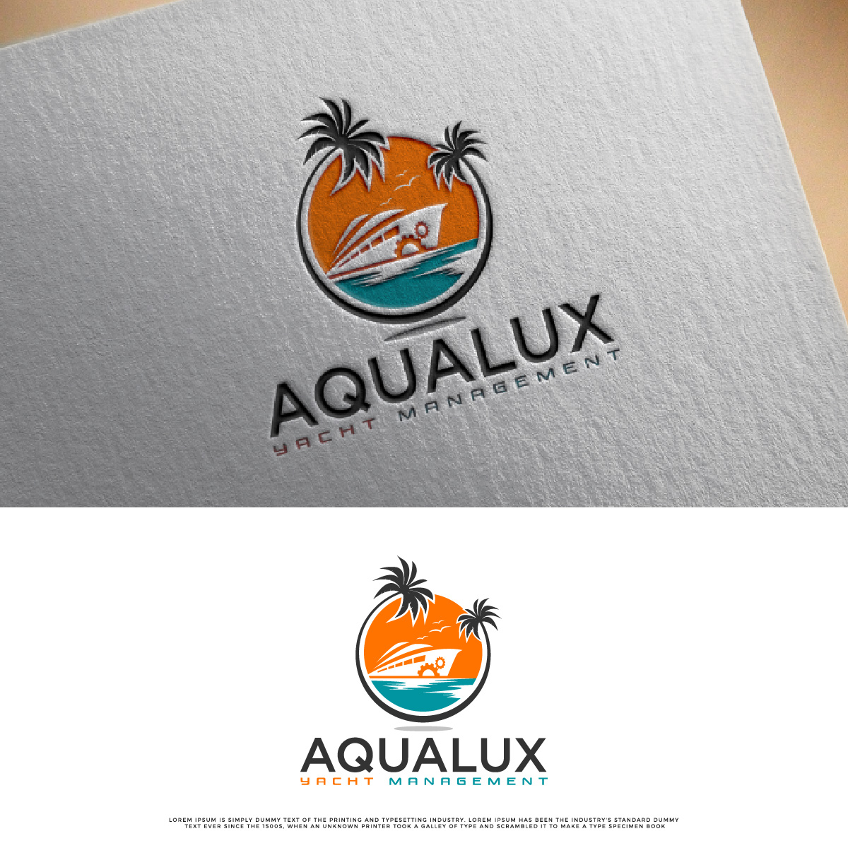 Logo Design by Loknath for Aqualux Yacht Management LLC | Design #33821716