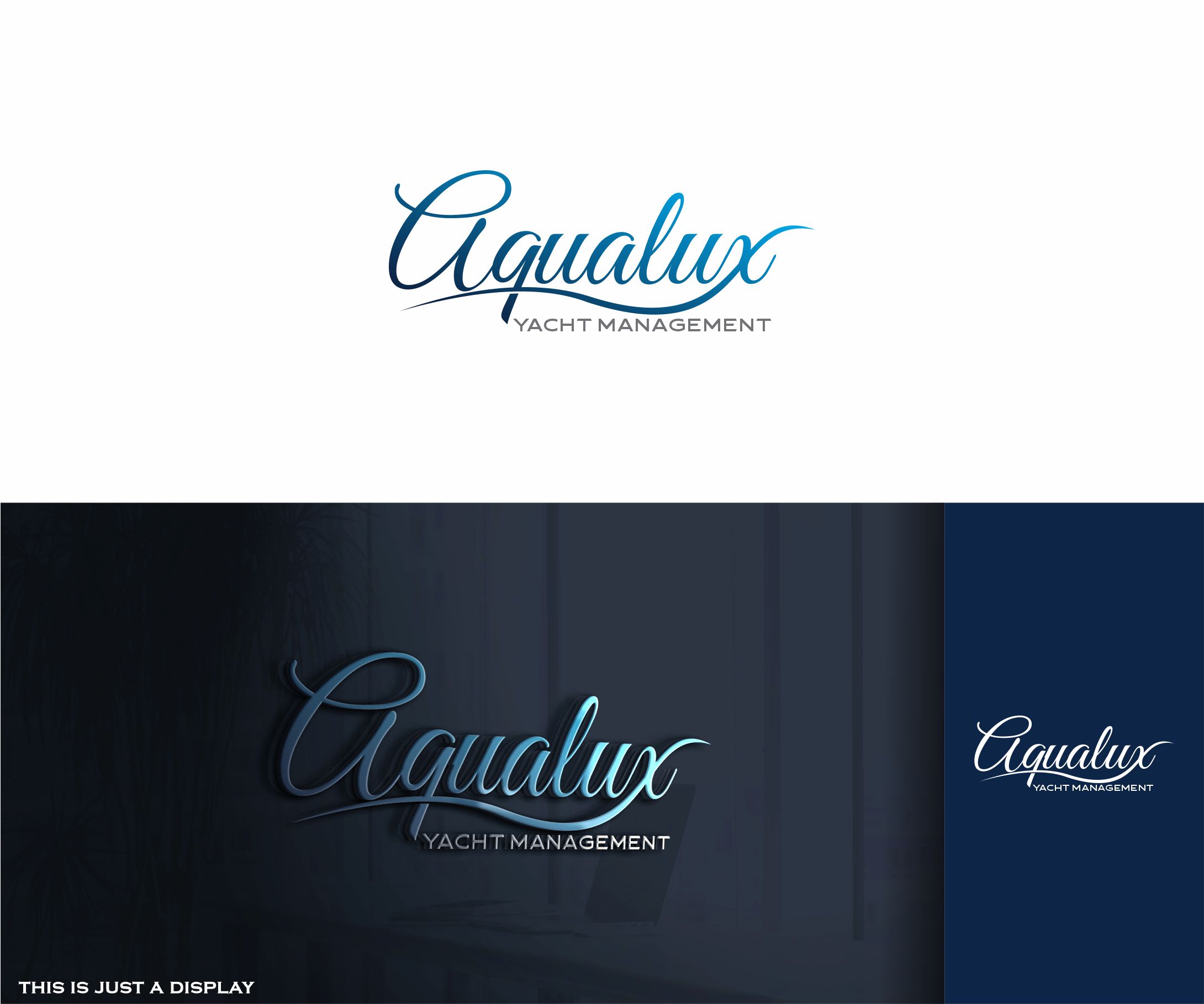 Logo Design by alkaline for Aqualux Yacht Management LLC | Design #33819435