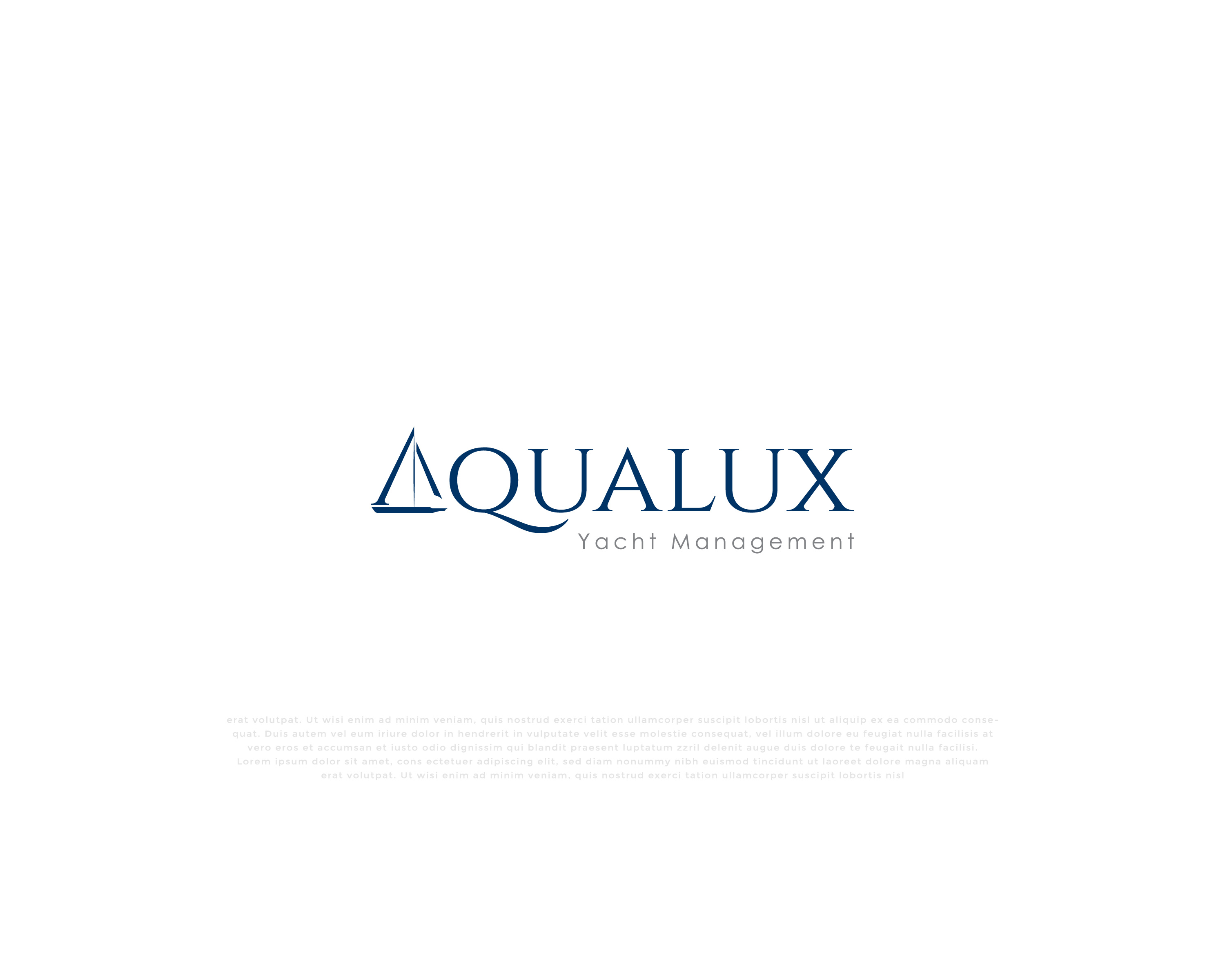 Diseño de Logo por mehedi.h para Aqualux Yacht Management LLC | Diseño #33820185