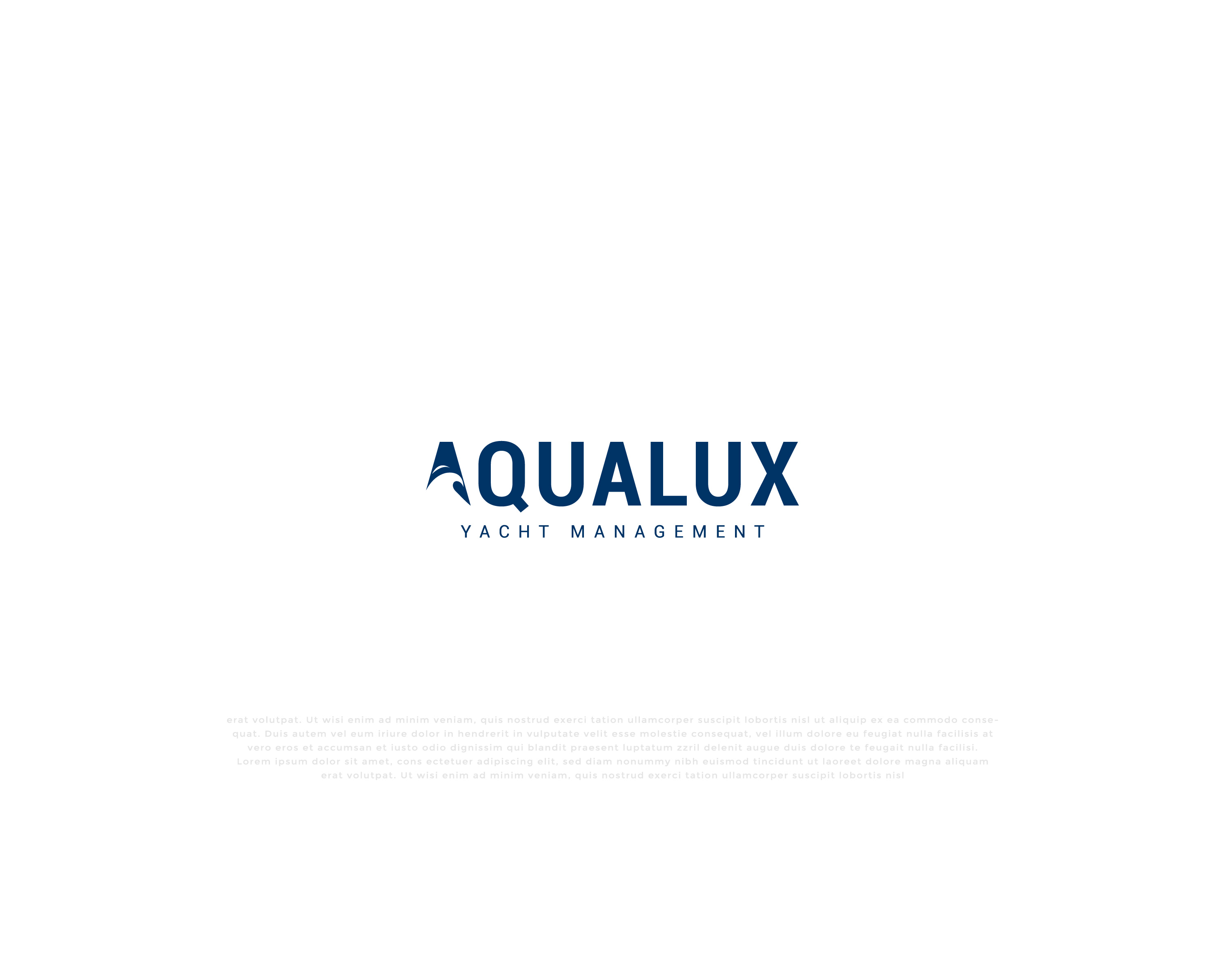 Logo Design by mehedi.h for Aqualux Yacht Management LLC | Design #33820596